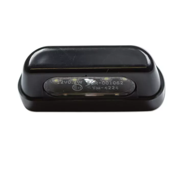 LED-Kennzeichenbeleuchtung "Zest" Schraubenabstand: 45mm | E-geprüft | schwarz | ABS