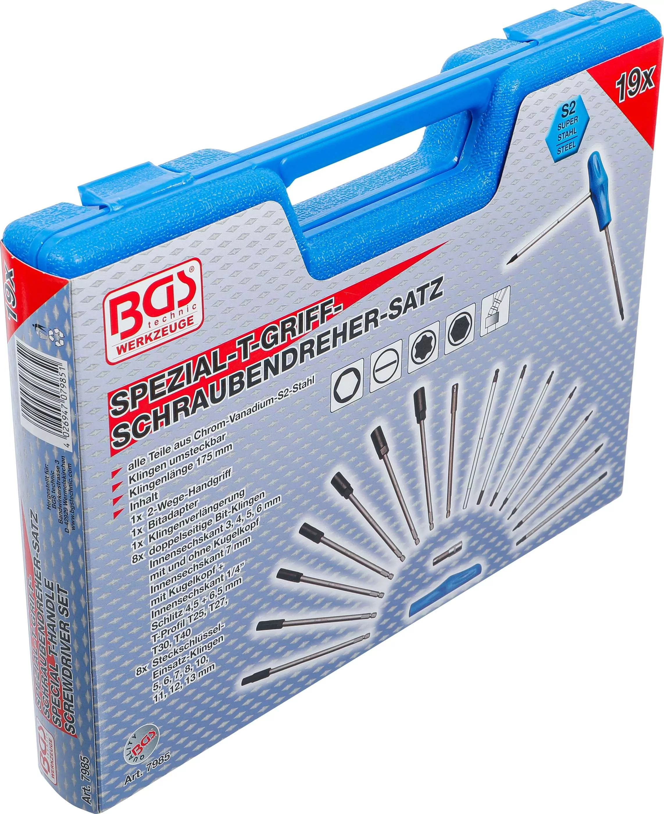 T-Griff-Schraubendreher- und Steckschlüssel-Satz | 19-tlg.