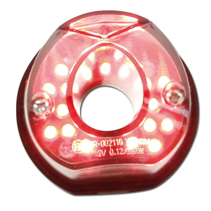 LED-Rücklicht "Pipe" | schwarz | ohne KZB | getönt Maße: B 54 x H 42 mm | E-geprüft