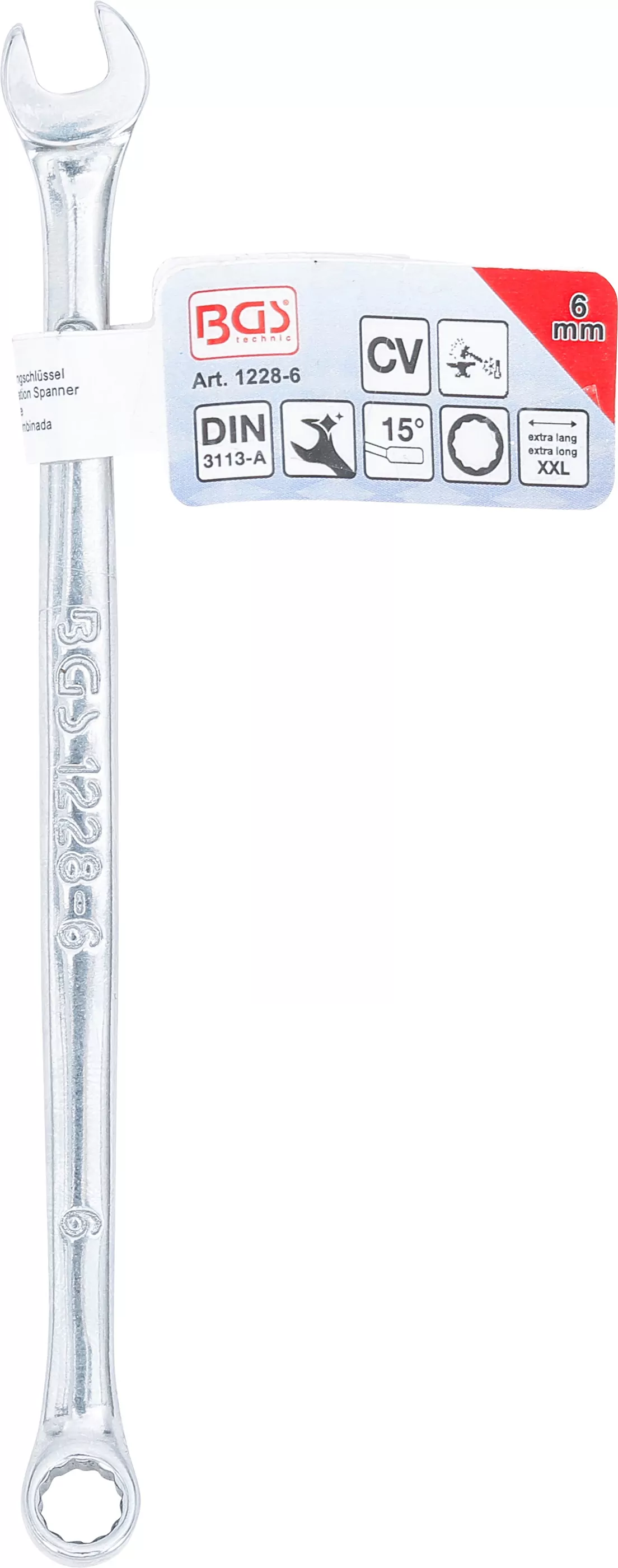 Maul-Ringschlüssel | extra lang | SW 6 mm