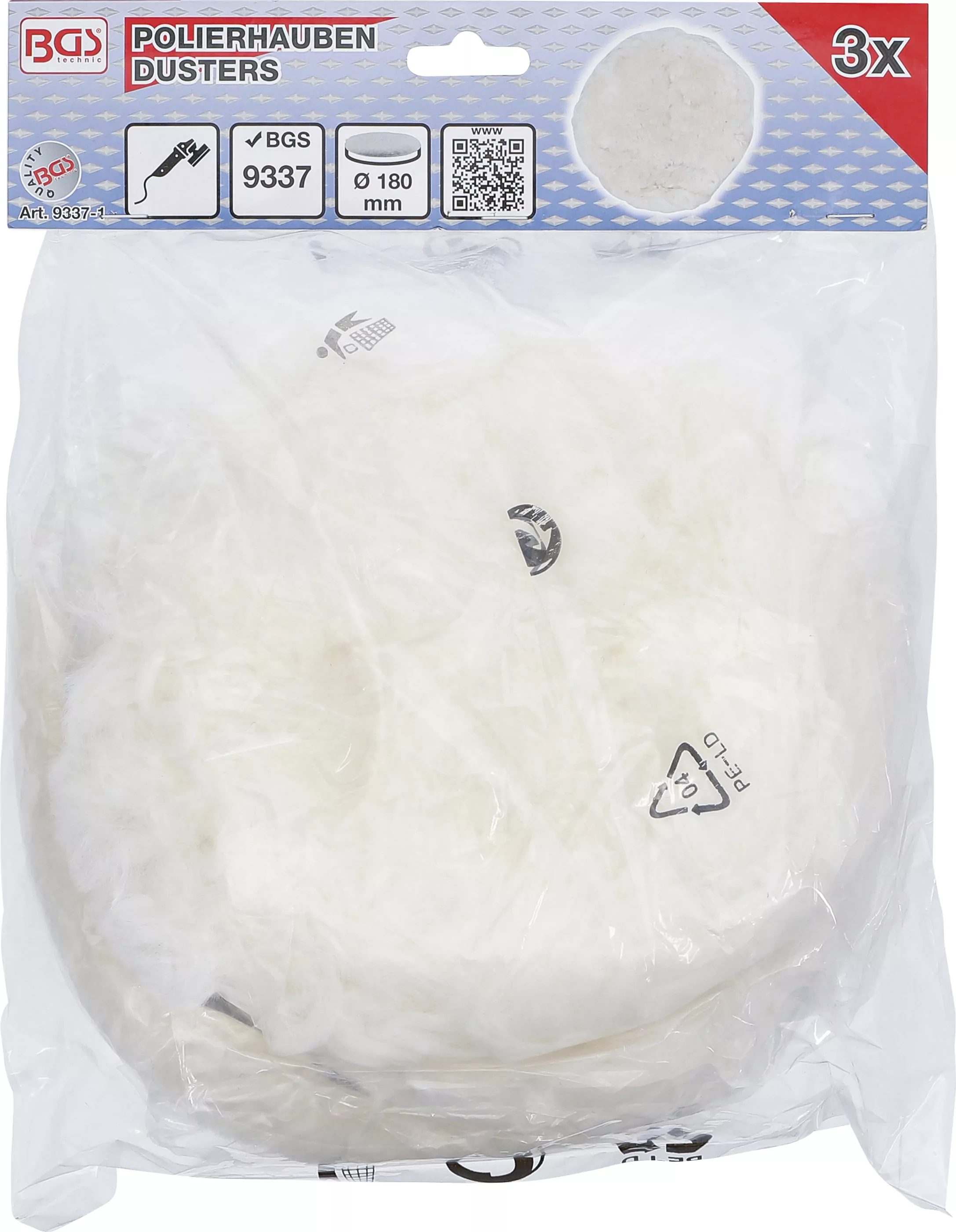 Polierhauben | Ø 180 mm | 3-tlg. | für Art. 9337