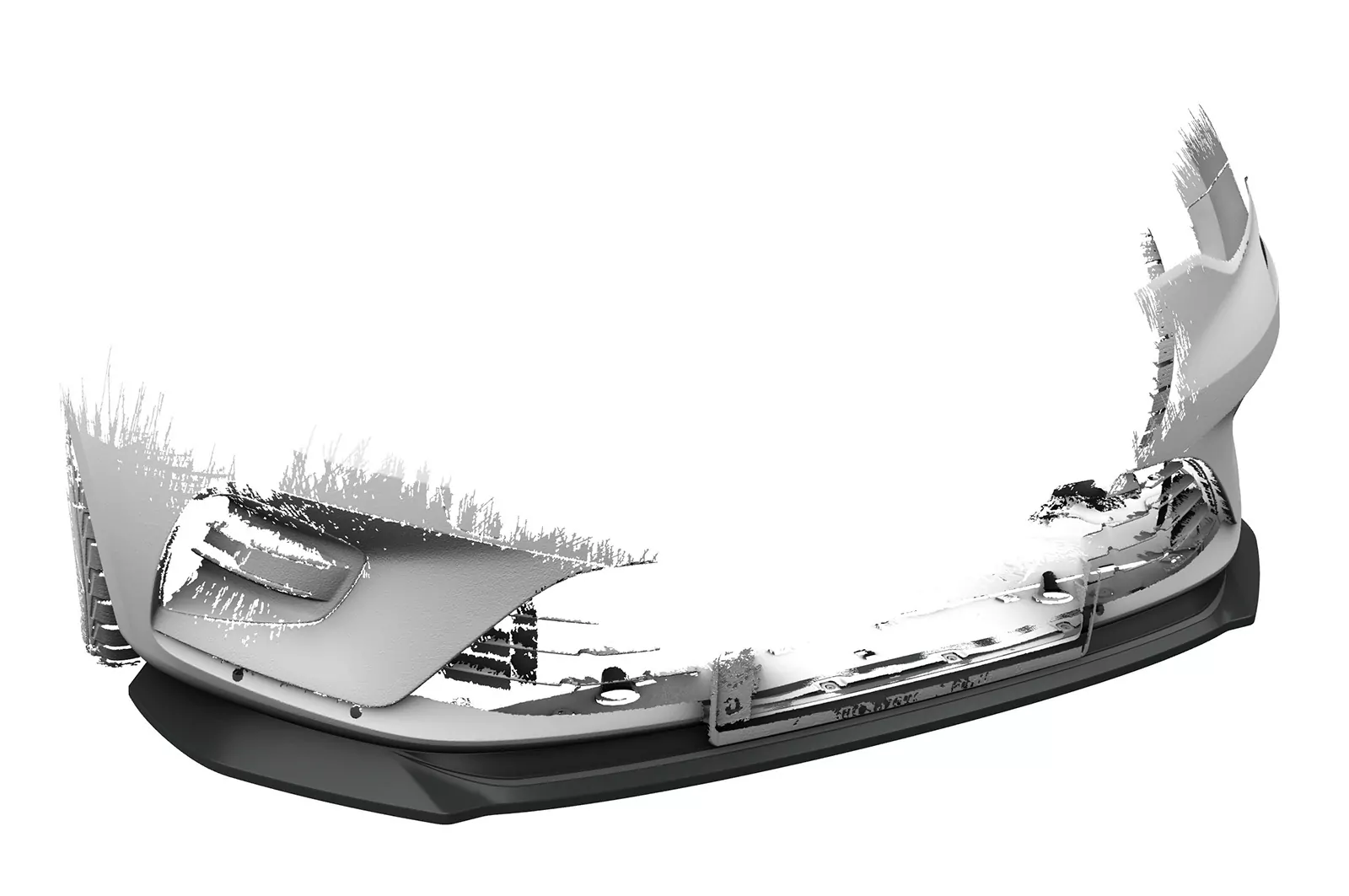 Cup-Spoilerlippe mit ABE für Renault Clio V CSL520 Schwarz Strukturiert