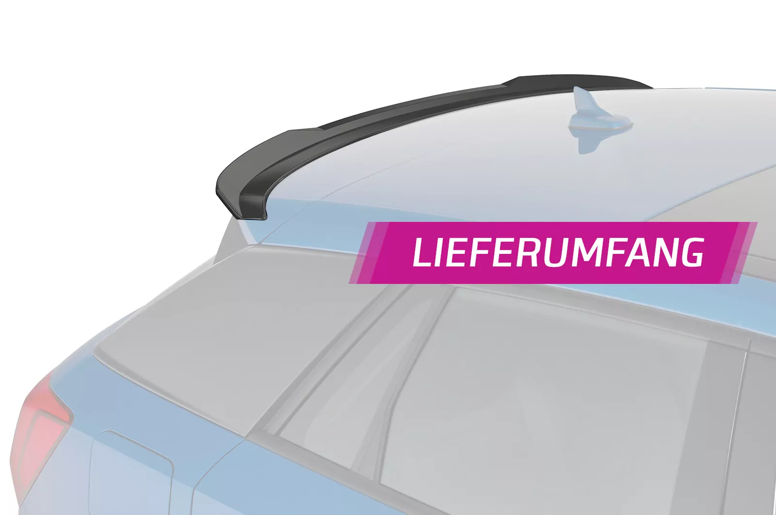 Heckflügel mit ABE für Audi Q2 HF734-M Carbon Look Matt