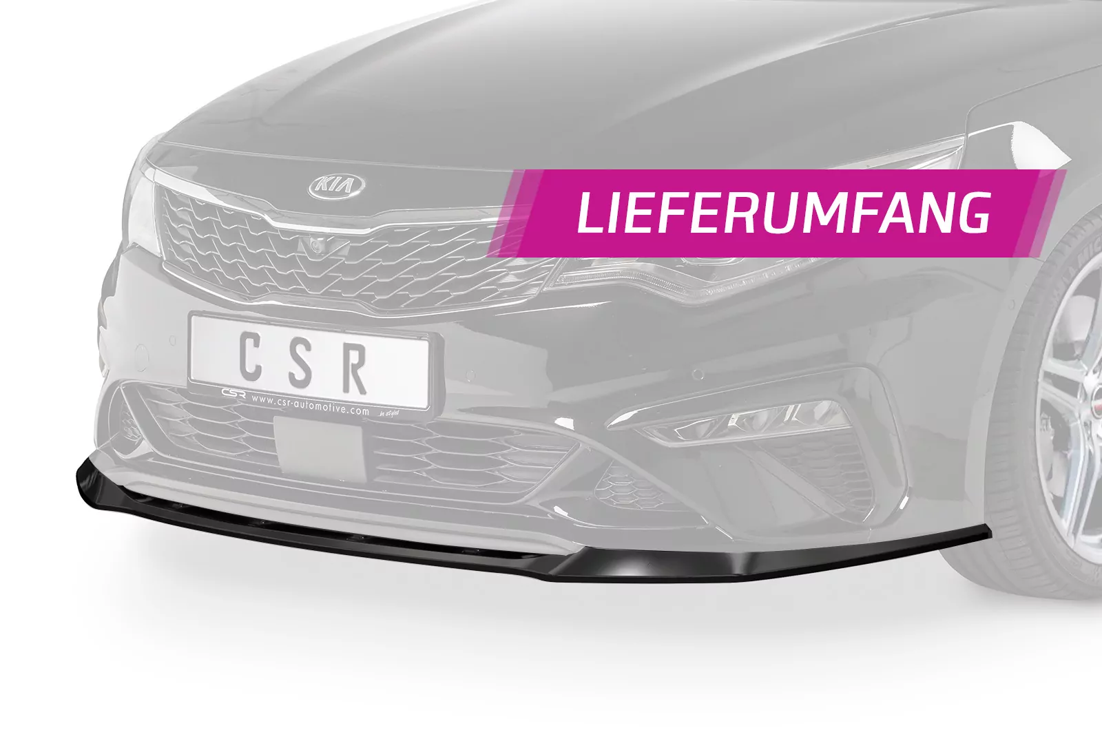 Cup-Spoilerlippe mit ABE für Kia Optima (JF) GT/GT-Line CSL469-M Carbon Look (matt)