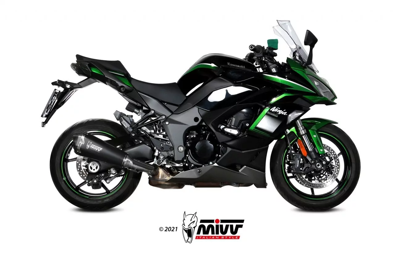 MIVV Delta Race Edelstahl Schwarz KAWASAKI Ninja 1000 SX/Tourer 20-21