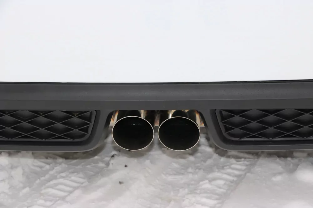 Smart Fortwo Coupe 451 mit Brabus Stoßstange  Endschalldämpfer Ausgang mittig - 2x80 Typ 14