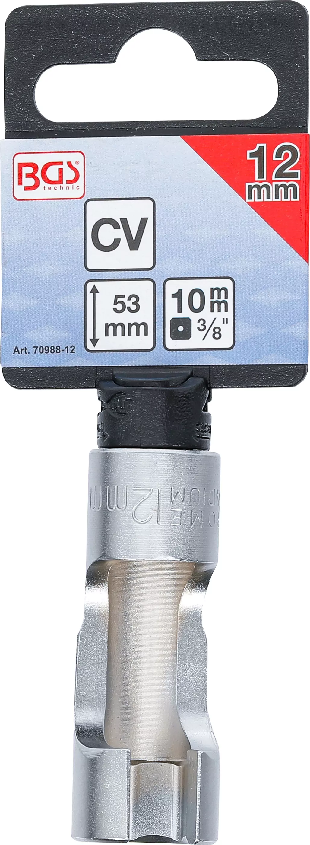 Spezial-Steckschlüssel-Einsatz, geschlitzt | Antrieb Innenvierkant 10 mm (3/8") | SW 12 mm