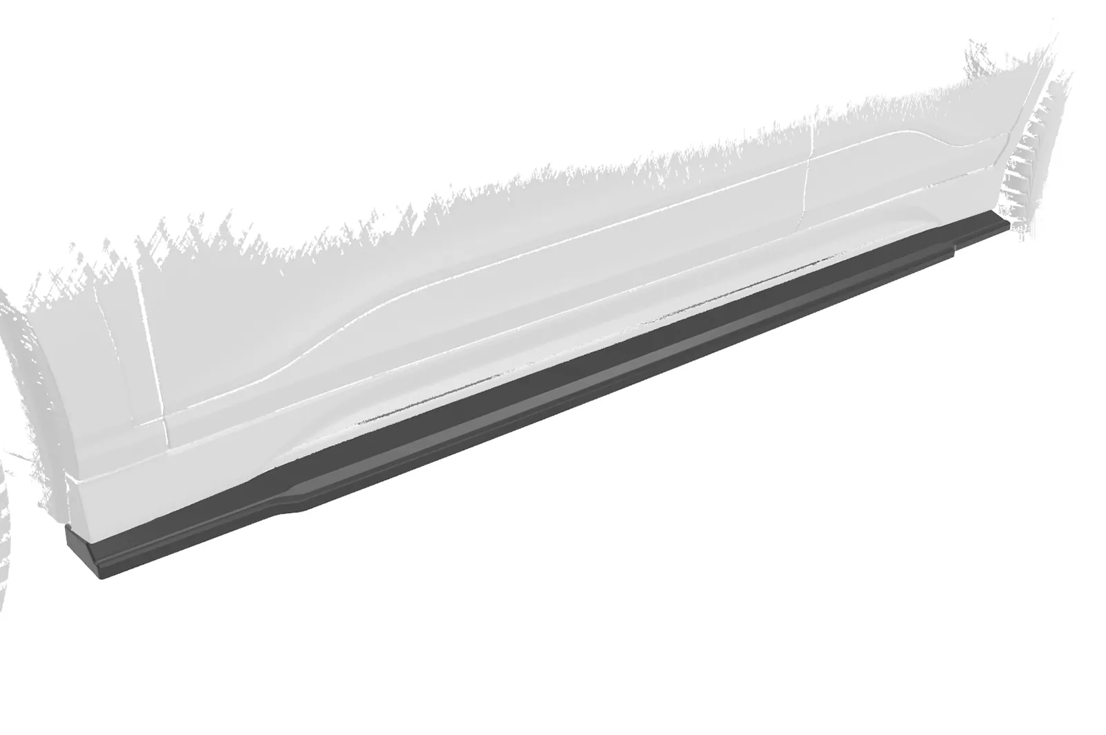 Seitenschweller für Hyundai Kona (1.Gen) N/N-Line SS577 Schwarz Strukturiert