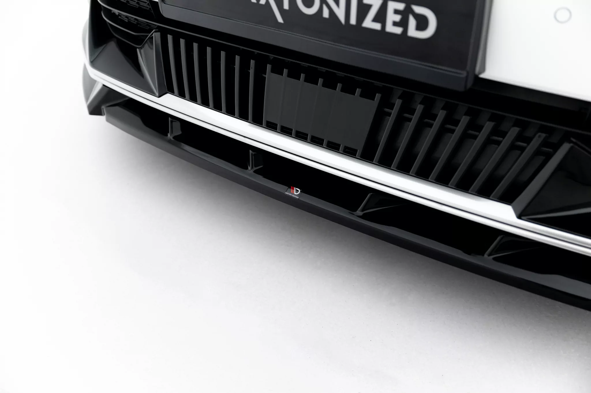 Front Ansatz Für Kia EV6 Mk1 Schwarz Hochglanz