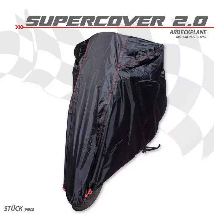 Abdeckplane | Supercover 2.0 | Gr. Xxl | Schwarz | Polyester | 200 D | L 300 X B 106 X H 141 Cm