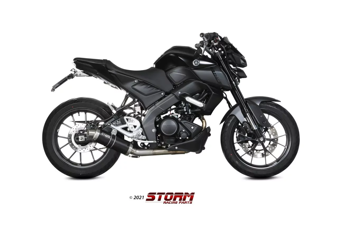 Storm By MIVV GP Edelstahl Schwarz YAMAHA MT 125 21-23 - YZF-R 125 19-23
