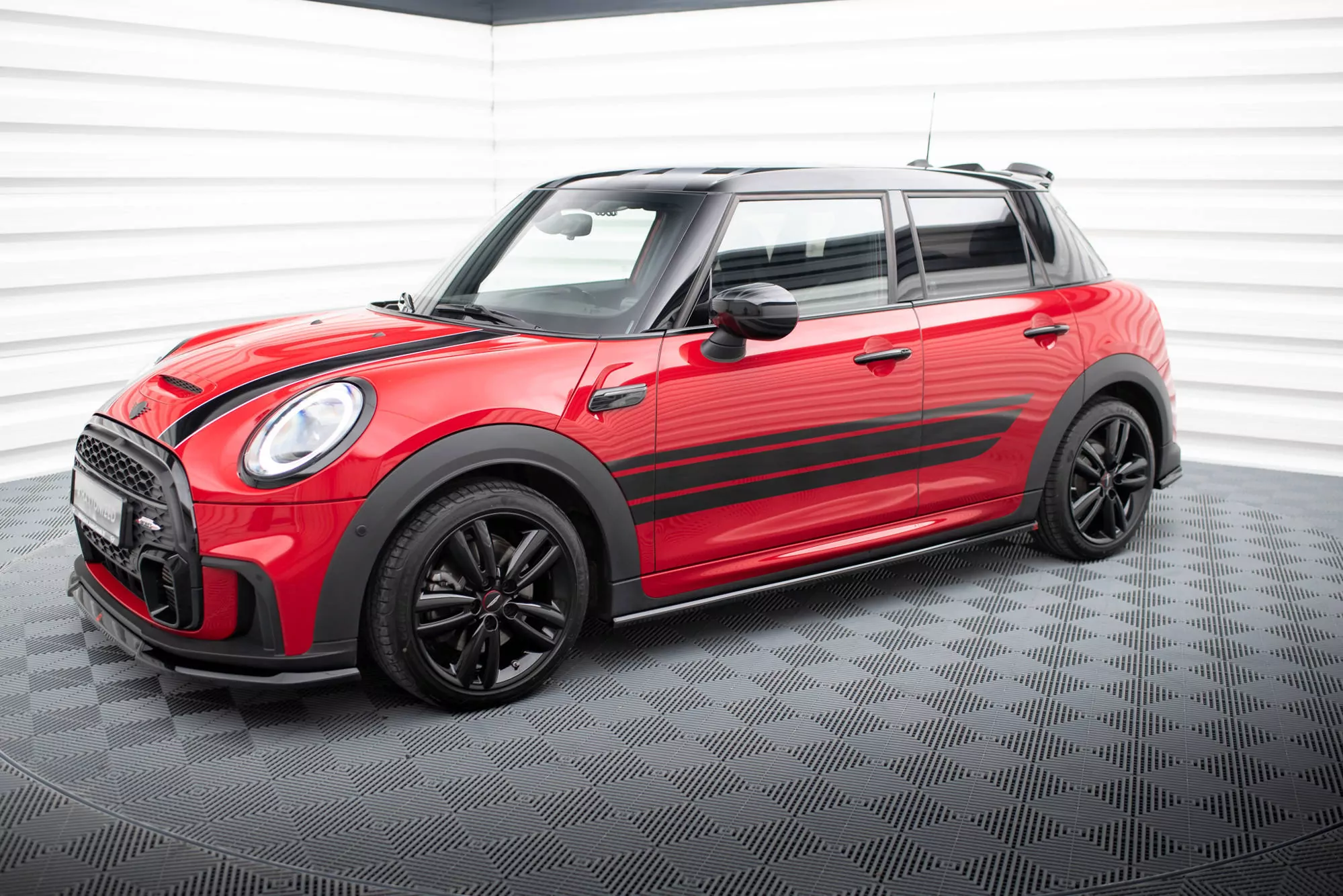 Seitenschweller Ansatz Für Mini Cooper S John Cooper Works F56 Facelift Schwarz Hochglanz