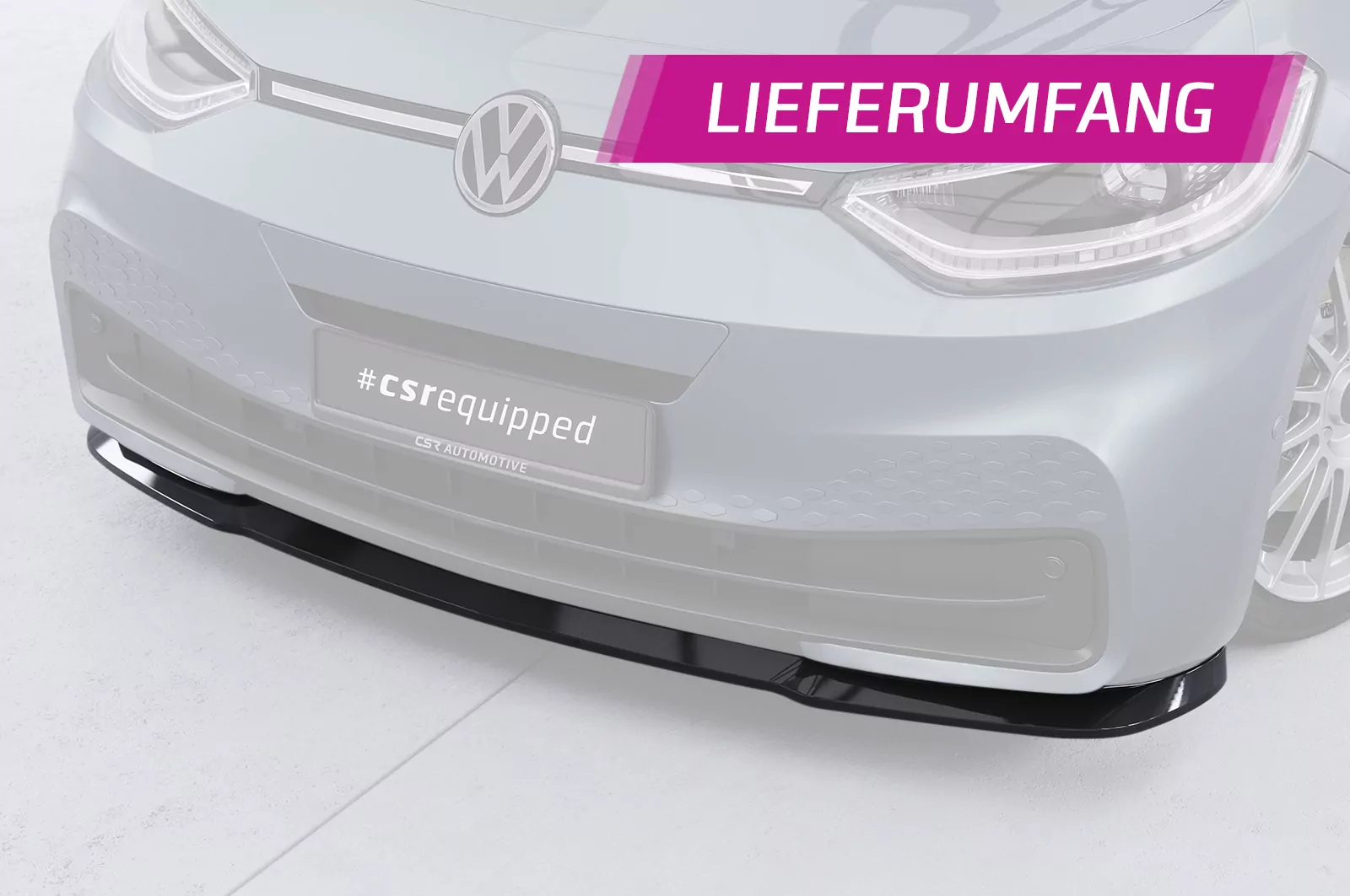 Cup-Spoilerlippe mit ABE für VW ID3 CSL528 Schwarz Strukturiert