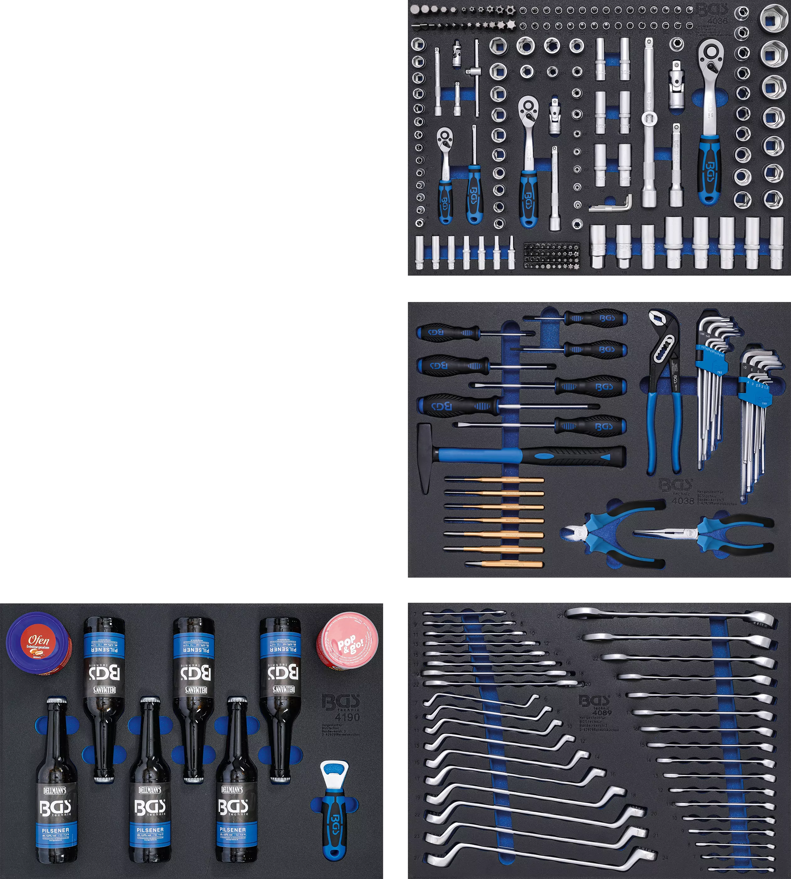 Werkstattwagen | 8 Schubladen | mit 263 Werkzeugen