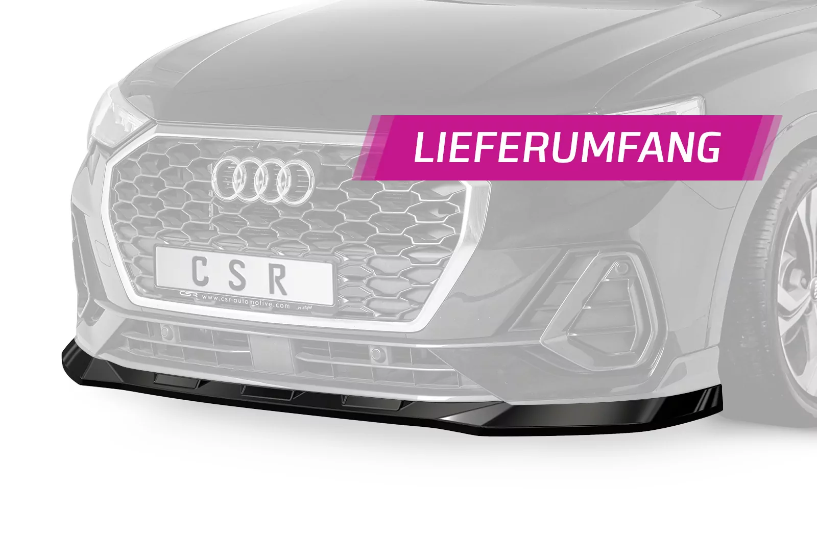 Cup-Spoilerlippe für Audi Q3 (Typ F3) CSL485-M Carbon Look (matt)