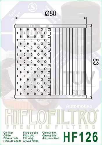 Hiflo Ölfilter Hf126 (alternative Champion 089314)