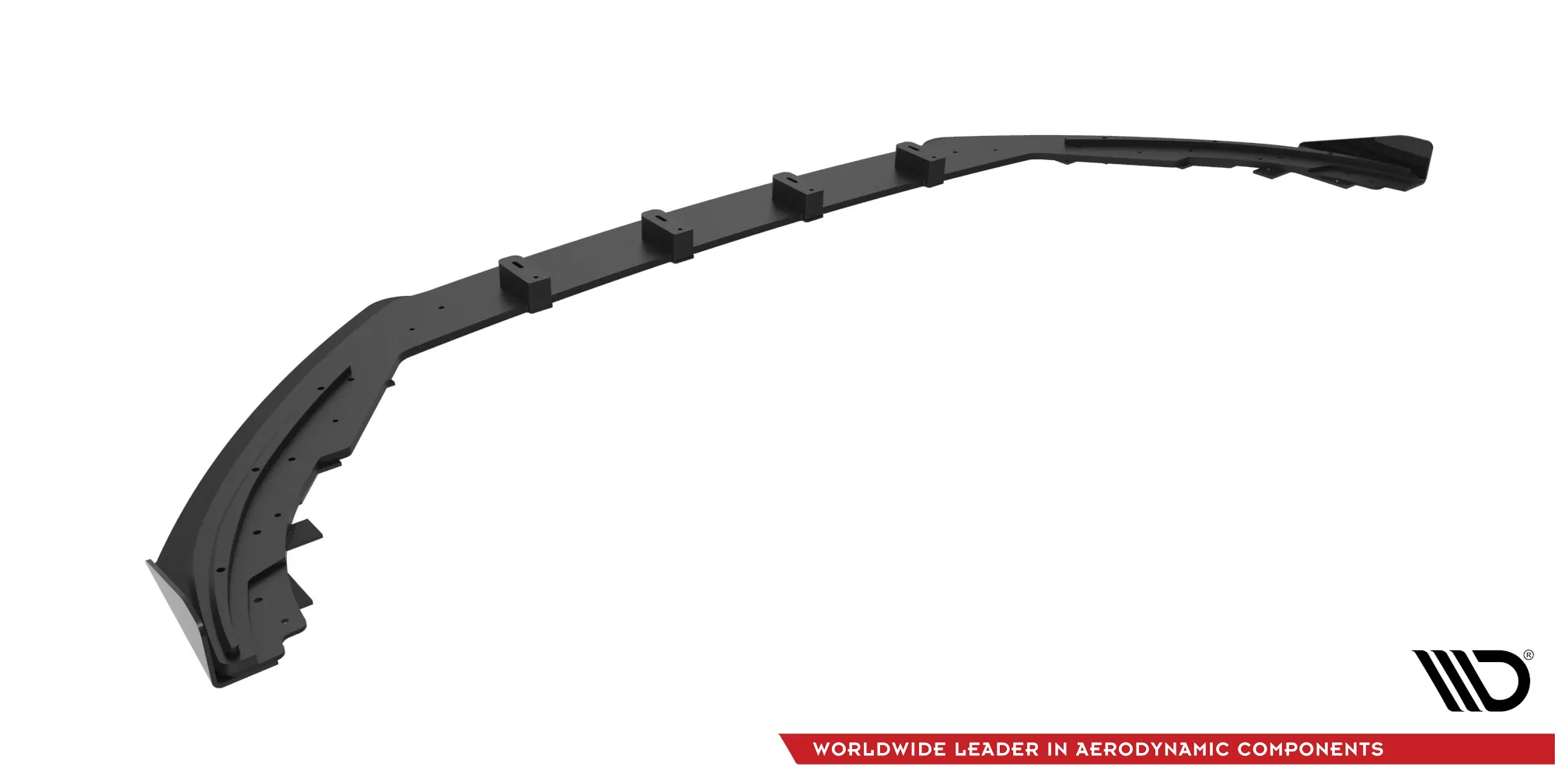 Robuste Racing Front Ansatz Passend Für + Flaps Passend Für Ford Focus ST / ST-Line Mk4 Schwarz Hochglanz