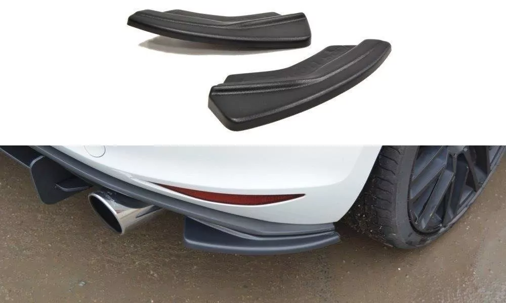 Heck Ansatz Flaps Diffusor Passend Für Diffusor Passend Für VW GOLF 7 GTI Schwarz Hochglanz Schwarz Hochglanz
