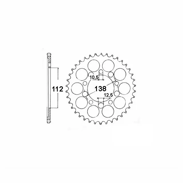 Kettenrad Aluminium HO/YA/MZ Z-37