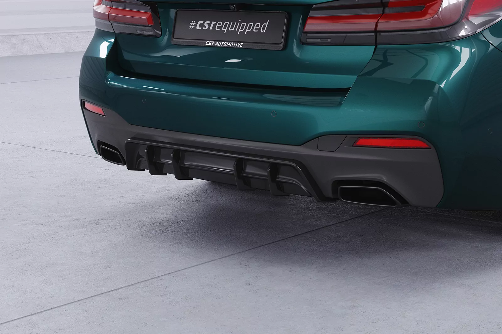 Heckansatz für BMW 5er G30 / G31 M-Paket HA486 Schwarz Strukturiert