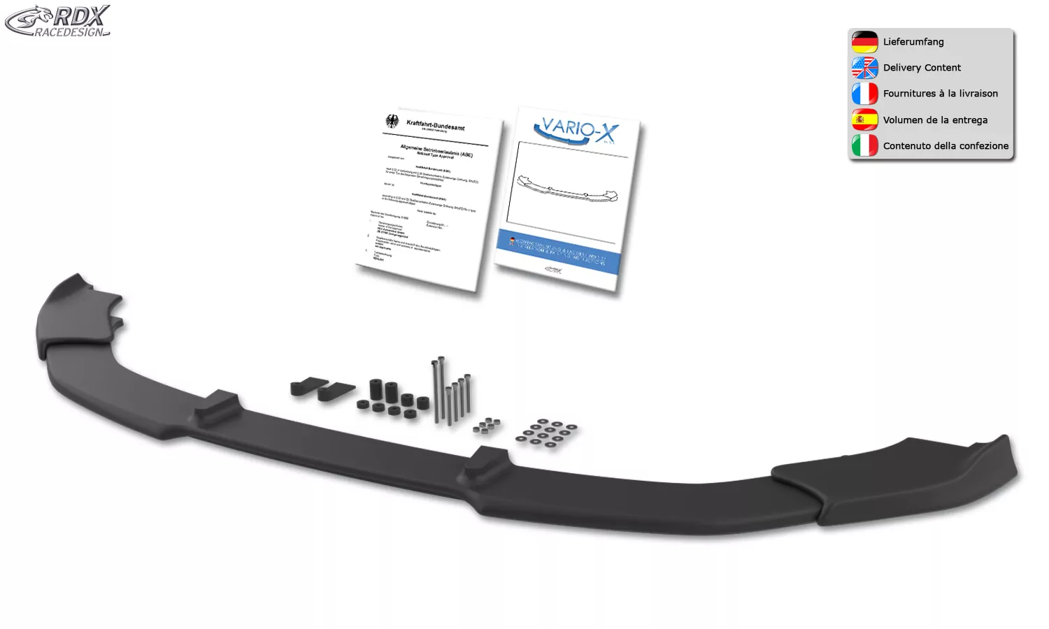 RDX Frontspoiler VARIO-X für HYUNDAI Tucson (NX4e) 2020+ Frontlippe Front Ansatz Vorne Spoilerlippe