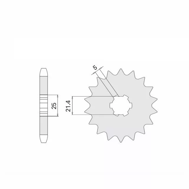 EK-Chain Kettensatz 530DEX für Yamaha XS360 Typ 1U4