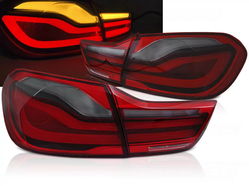 Led Bar Tail Lights Red Smoke Fits Bmw F32/ F33/ F36 13-16