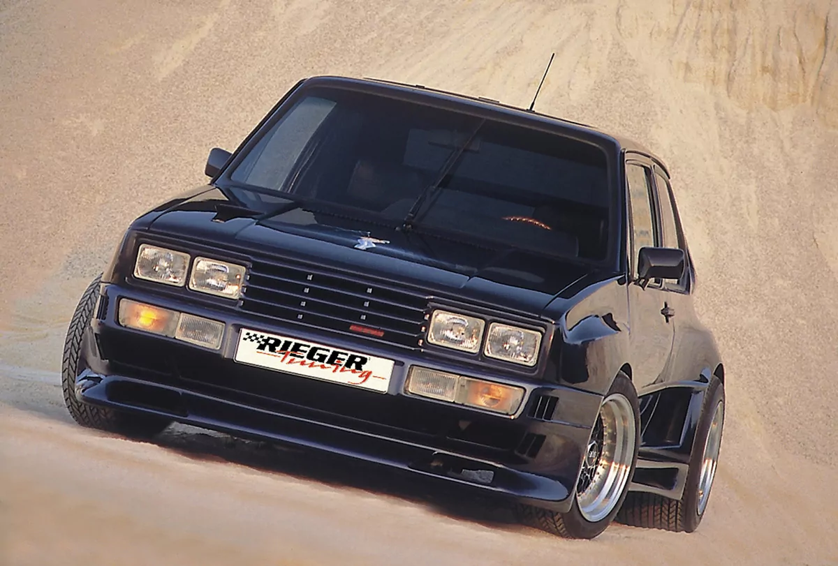 Rieger Kotflügel Breitbau II für VW Golf 1 - Cabrio 74-83 carbon optik