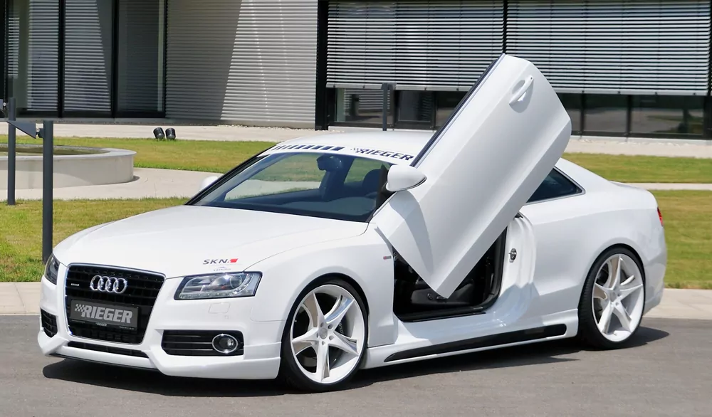 Rieger Spoilerlippe für Audi A5 (B8/B81) - Coupé 06.07-07.11 (bis Facelift) carbon optik