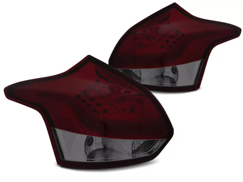 Ford Focus 3 11-10.14 Hatchback Red Smoke Led Bar