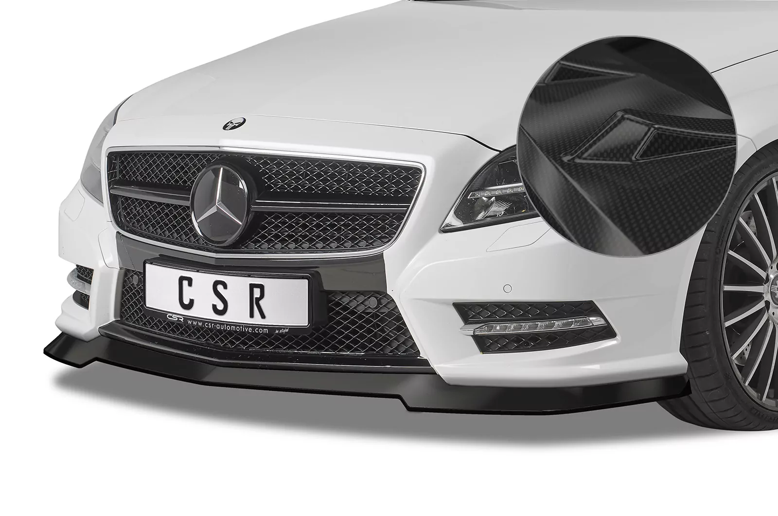 Cup-Spoilerlippe mit ABE für Mercedes Benz CLS C218 / X218 AMG-Line CSL416-C Carbon Look Hochglanz