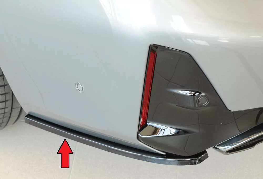Rieger Heckschürzenansatz seitlich links glanz schwarz für BMW 3er G21  (G3K) Touring 07.22- (ab Facelift) LCI