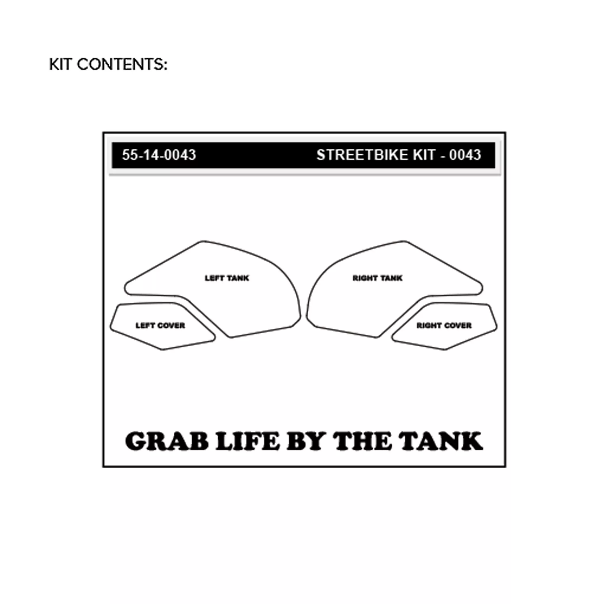 Stompgrip Traction Pad Icon für Kawasaki Z300 15-16 Hybrid