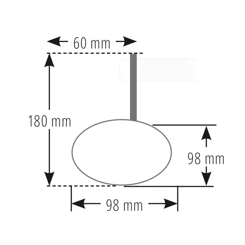HIGHSIDER pro Lenkerendenspiegel Conero 2 Schwarz Lang (1Stck.)
