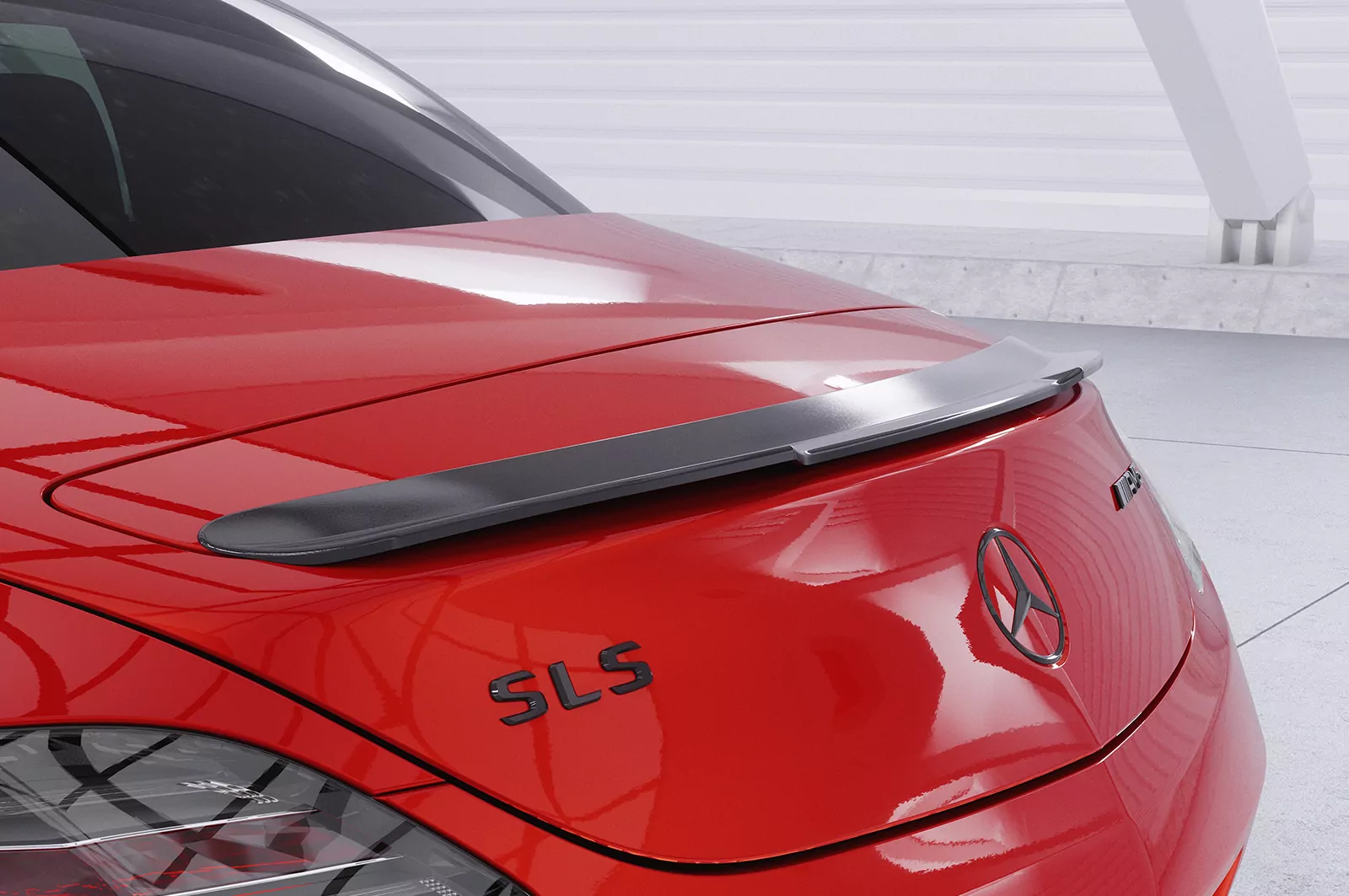 Heckflügel mit ABE für Mercedes Benz SLS AMG (C197/R197) HF746 Schwarz Strukturiert