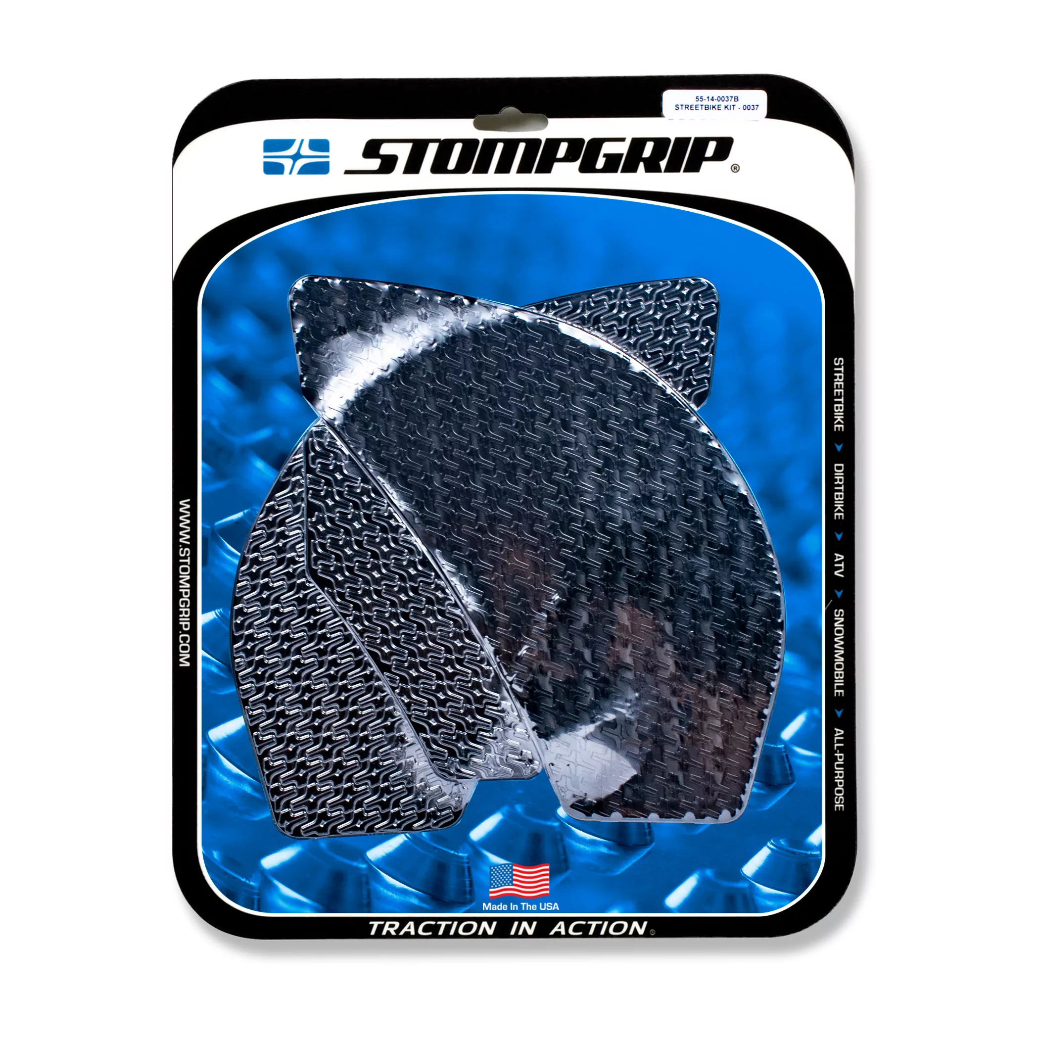 Stompgrip Traction Pad Icon für Kawasaki Ninja ZX-6R 09-22 Schwarz