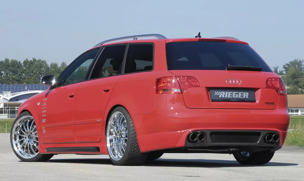 Rieger Seitenschweller rechts  carbon look für Audi A4 (8E) Typ B7 Avant 11.04- (ab Facelift)