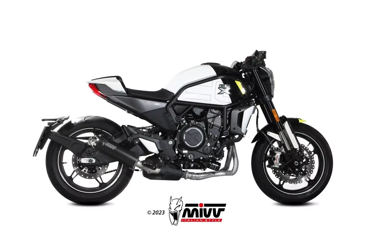 MIVV HR-1 Edelstahl Schwarz CF MOTO 700 CL-X 23-24