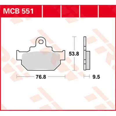 TRW Lucas Bremsbelag MCB551 mit ABE
