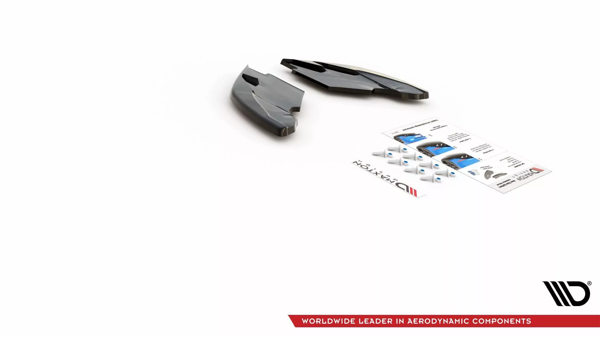 Heck Ansatz Flaps Diffusor Passend Für SEAT Leon Mk3 FR Facelift Schwarz Hochglanz