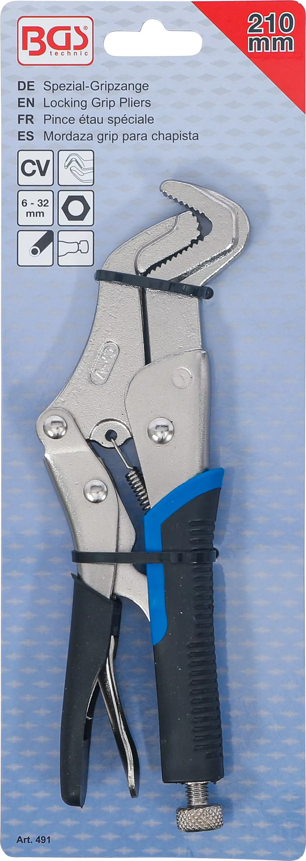 Spezial-Gripzange | Klauenform | 210 mm | 6 - 32 mm