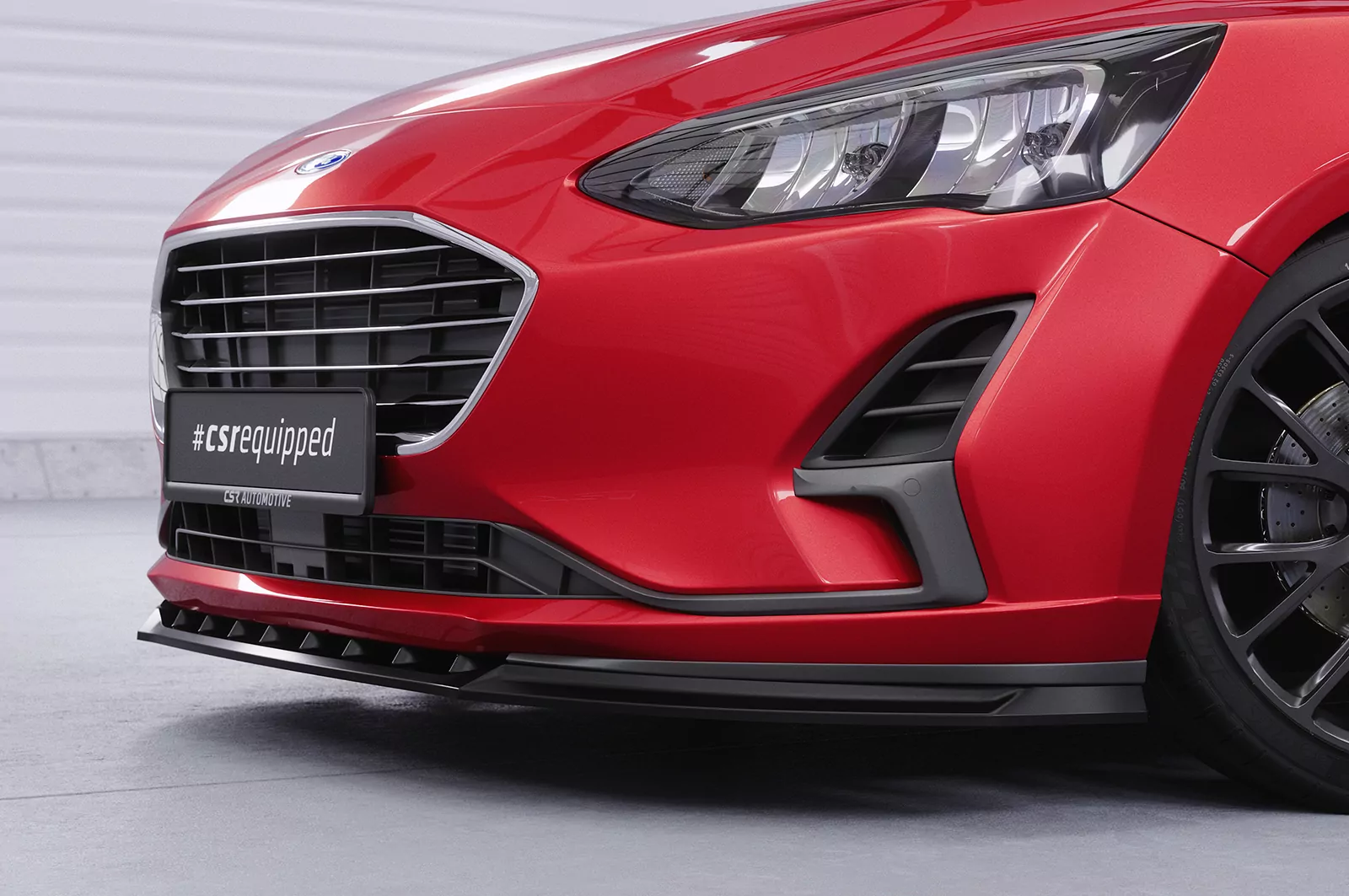 Cup-Spoilerlippe mit ABE für Ford Focus MK4 Turnier CSL606 Schwarz Strukturiert