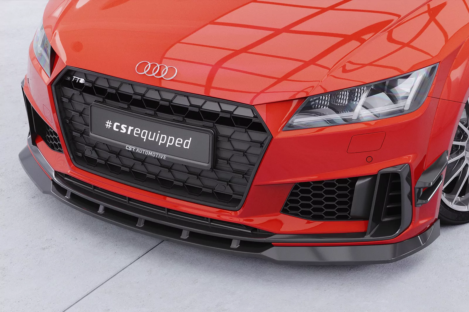 Cup-Spoilerlippe mit ABE für Audi TT FV/8S CSL840 Schwarz Strukturiert