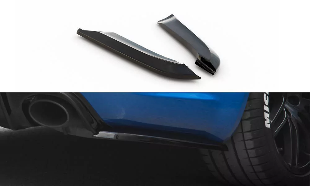 Heck Ansatz Flaps Diffusor Passend Für V.2 Audi RS4 Limousine B7 Schwarz Hochglanz