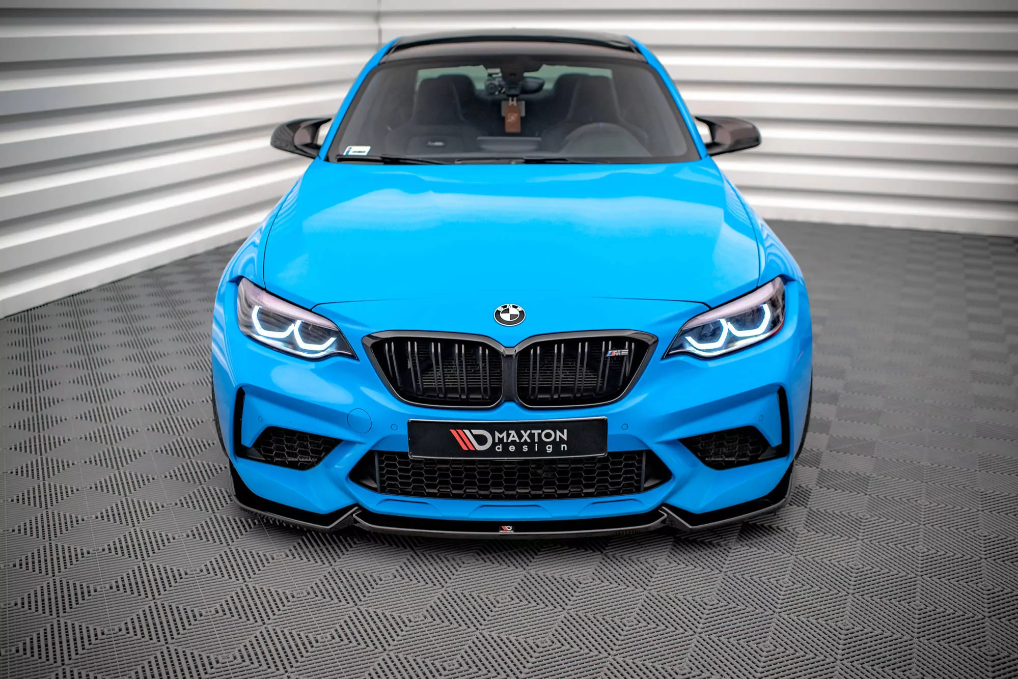 Front Ansatz V.2 Für BMW M2 Competition F87 Schwarz Hochglanz