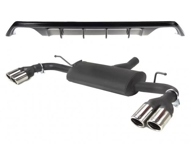 Ulter Sportauspuff für Ford Focus IV 2018- 4 Duplex Endrohre rund Ø70