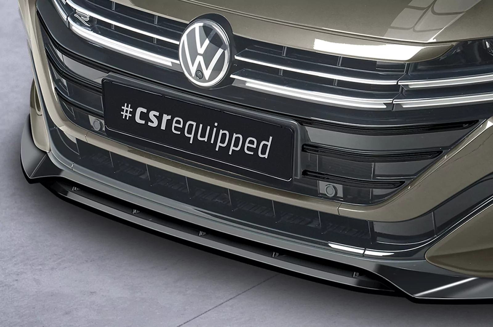 Cup-Spoilerlippe mit ABE für VW Arteon R-Line CSL697 Schwarz Strukturiert