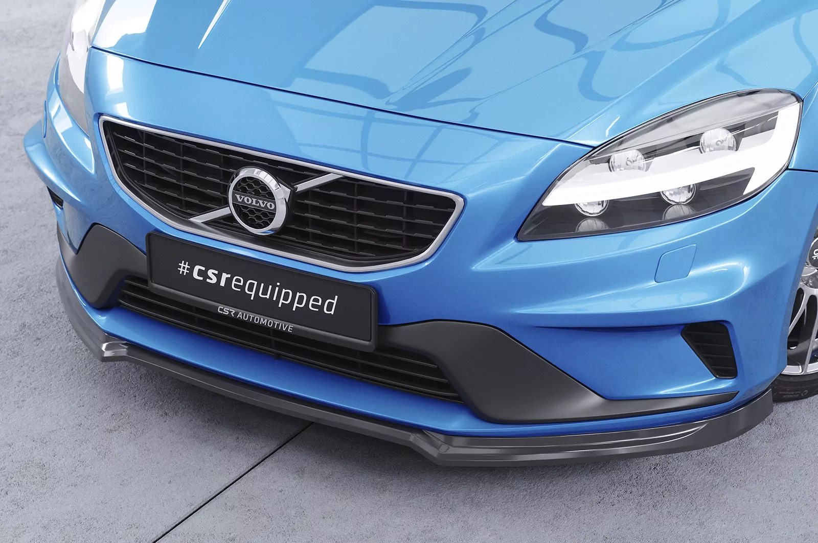 Cup-Spoilerlippe mit ABE für Volvo V40 R-Design CSL611 Schwarz Strukturiert