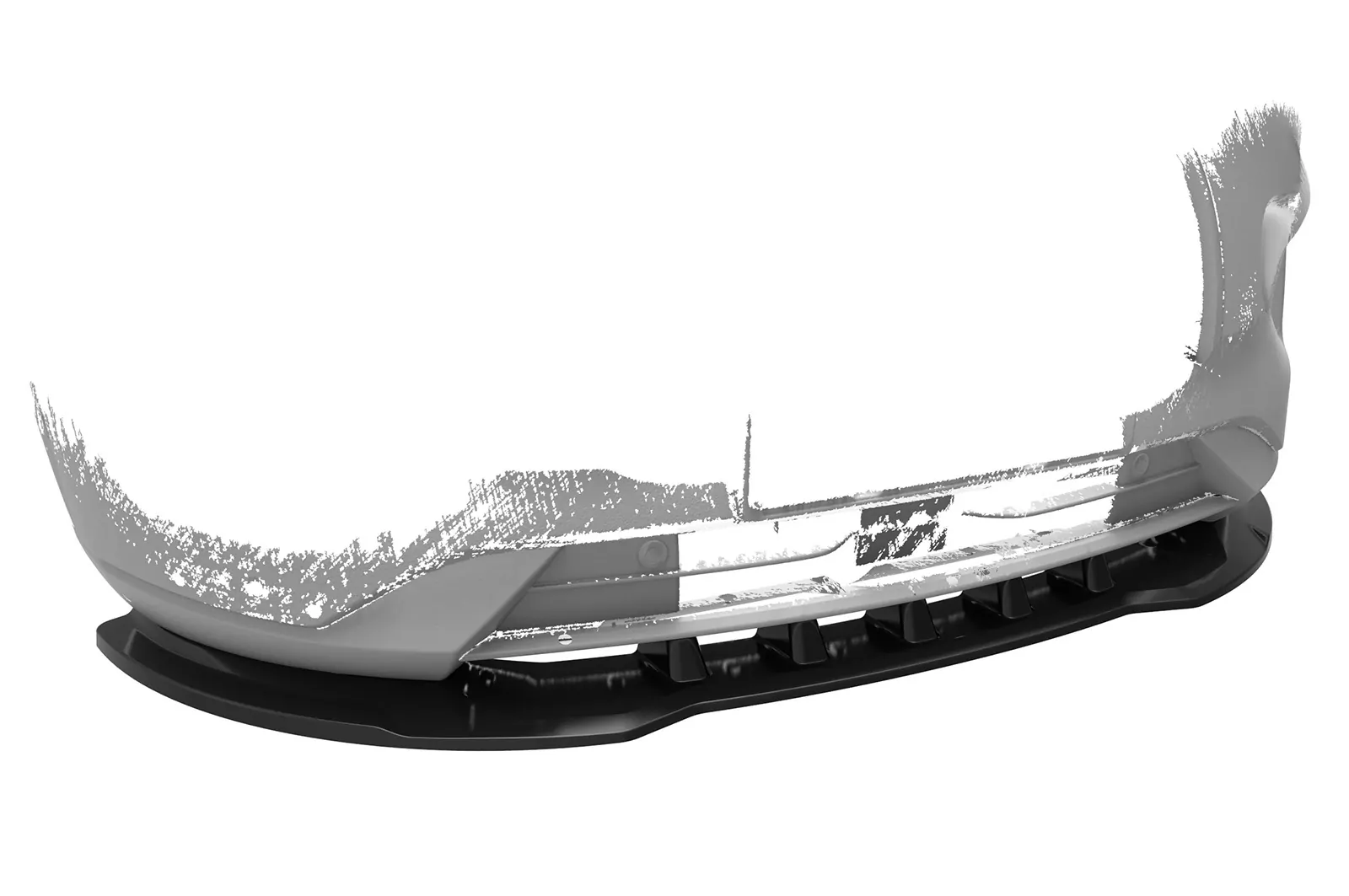 Cup-Spoilerlippe mit ABE für Ford Kuga 3 CSL553 Schwarz Strukturiert