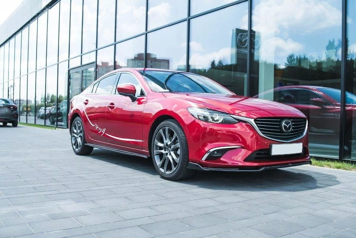 Seitenschweller Ansatz Passend Für Passend Für Mazda 6 GJ (Mk3) FL Schwarz Hochglanz Schwarz Hochglanz